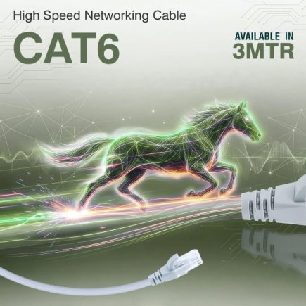 3M RJ45 Ethernet Patch Cable For PCs Routers Servers And Printers Suppliers, Dealers, Distributors, Retailers in Delhi