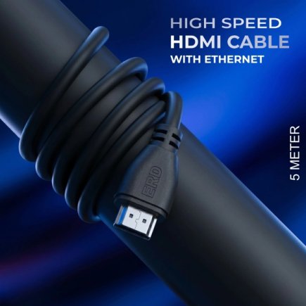 5 Meter HDMI Cable With 4K 2K Video 3D And Ethernet Support Suppliers, Dealers, Distributors, Retailers in Delhi