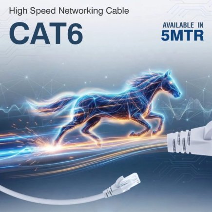 5M LAN Patch Cable With Gold Plated RJ45 Connectors For Network Devices Suppliers, Dealers, Distributors, Retailers in Delhi