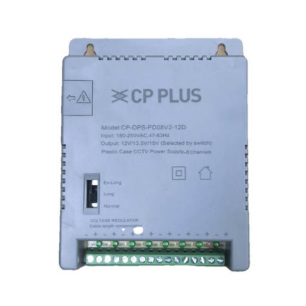 CP Plus 8 Channel 12V 5A CCTV Power Distribution Supply Box Suppliers, Dealers, Distributors, Retailers in Delhi